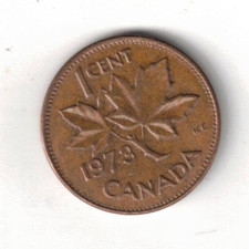 1973 Canadian Circulated One Cent Elizabeth II Coin!