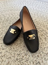 Kate Spade New York Carmen Black Pebbled Leather Loafers Size 9B NEW No Box