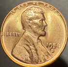 1956-D 1C RD Lincoln Cent MS BU #885