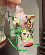 Patricia Breen Fitzgerald Santa Holly TBA2 Free Standing Jeweled Ornament