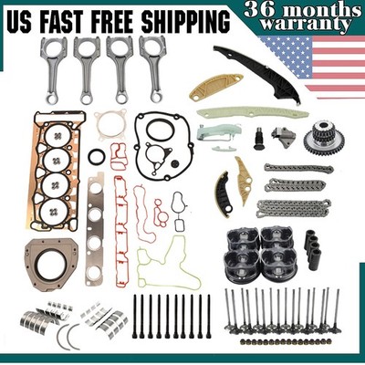 Fits Audi VW Jetta CCTA GTI EOS A4 Q5 CAW CAE CDN 2.0T Pistons Timing Chain Kit