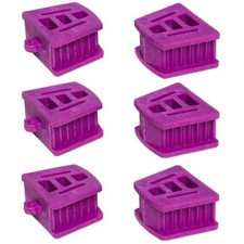Dental Bite Blocks Large Adult Purple Silicone Mouth Props Autoclave Safe 6/Bag