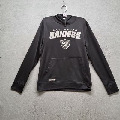 Las Vegas Raiders Men Hoodie M Black New Era Team Logo Activewear NWT
