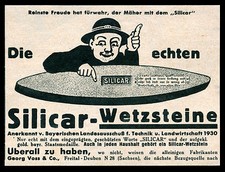 Alte Reklame 1937 Die echten Silicar-Wetzsteine Georg Voss Freital-Deuben i. Sa.