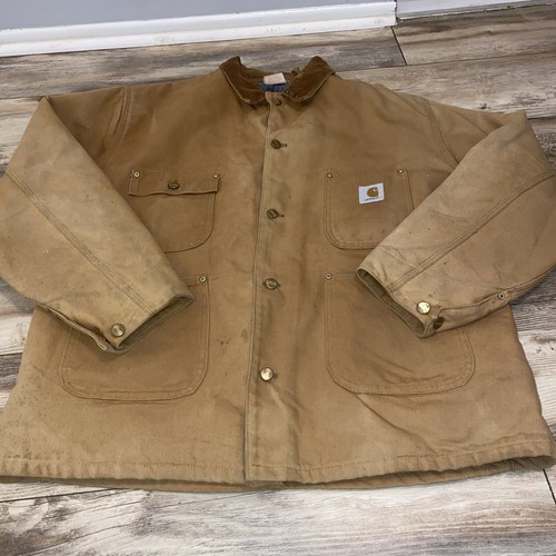 Vintage 80’s CARHARTT Blanket Lined Jacket USA Made Chore Barn Coat Canvas 2XL - Bild 2 von 22