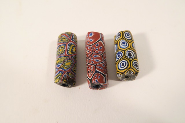 3 Millefiori Glasperlen EC41 Venetian African trade beads Murrine Afrozip 3 Millefiori Glasperlen EC41 Venetian African trade beads Murrine Afrozip