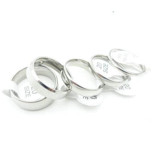 Großhandel 100stk. Silber Herren Damen Edelstahl Schmuck Ringe 2/4/6/8mm - Bild 8 von 14