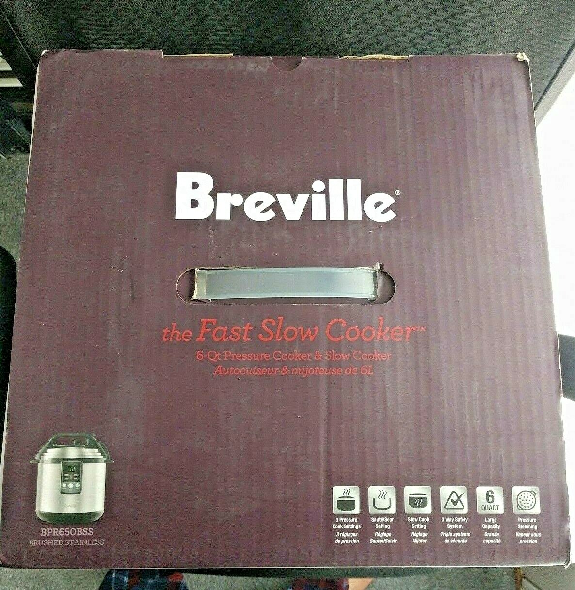 Breville BPR650BSS the Fast Slow Cooker & Pressure Cooker Steamer 6Qt eBay
