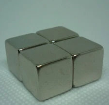 Magnets - Strong Neodymium 1/2" Cube Shape  (4 Pack)  High N48 Rating