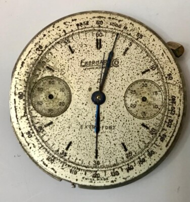 Eberhard extra fort valjoux movement caliber 65 breguet spiral rare to find