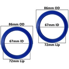 Toilet Flush Valve Seal 86 mm OD X 67 mm ID with 72 mm Lip 2 pack 
