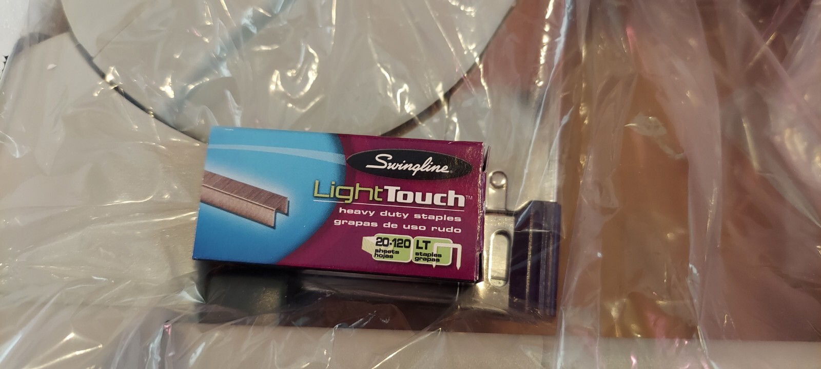 Open Box Swingline Lighttouch HeavyDuty Stapler Full Strip 120Sheet