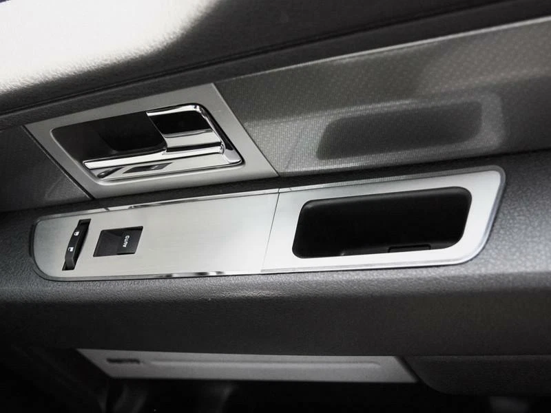 Guarnição de controle de braço de porta de aço inoxidável escovado para 2010-2014 Ford F-150 Supercrew - Imagem 3 de 4