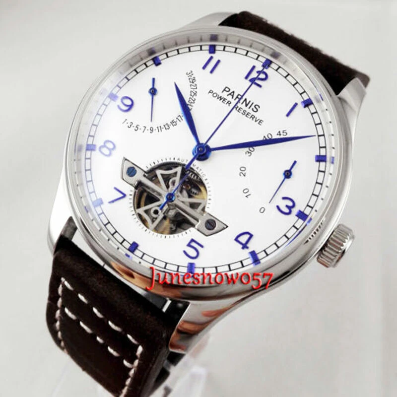PARNIS Mechanical Men Watch Wristwatch 43mm Power Reserve ST2505