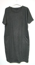 New Womens Jaeger Grey Jersey Seam detail Jersey Dress With Pockets Size S - L