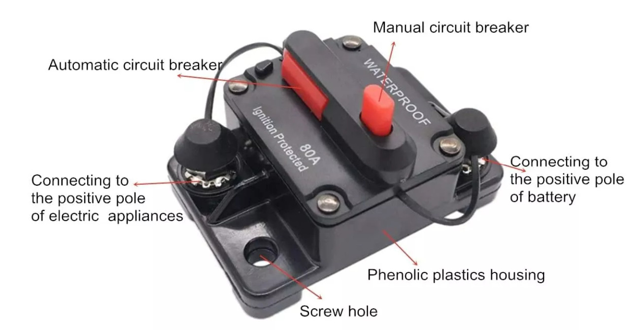 30A300A Amp Waterproof Circuit Breaker Auto/Marine/Solar 1248V DC
