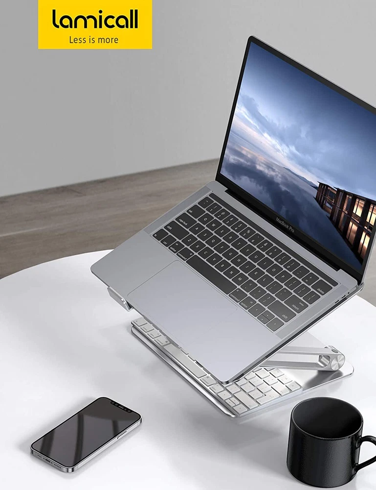 Foldable Adjustable Laptop Stand for Ergonomic Portable Desktop Setup