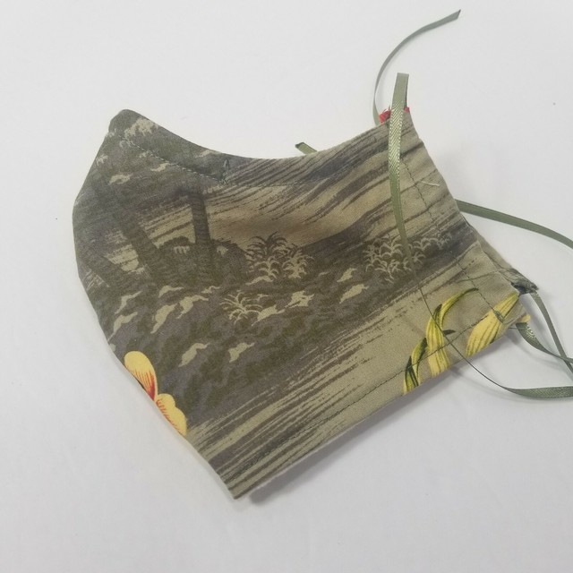 Child Large Handmade Fabric Face Mask Washable Filter Pocket Tropical Beach Kids Child Large Handmade Fabric Face Mask Washable Filter Pocket Tropical Beach Kids