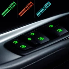 Luminous Car Window Control Button Sticker Refelective Vinyl Decals Accessories