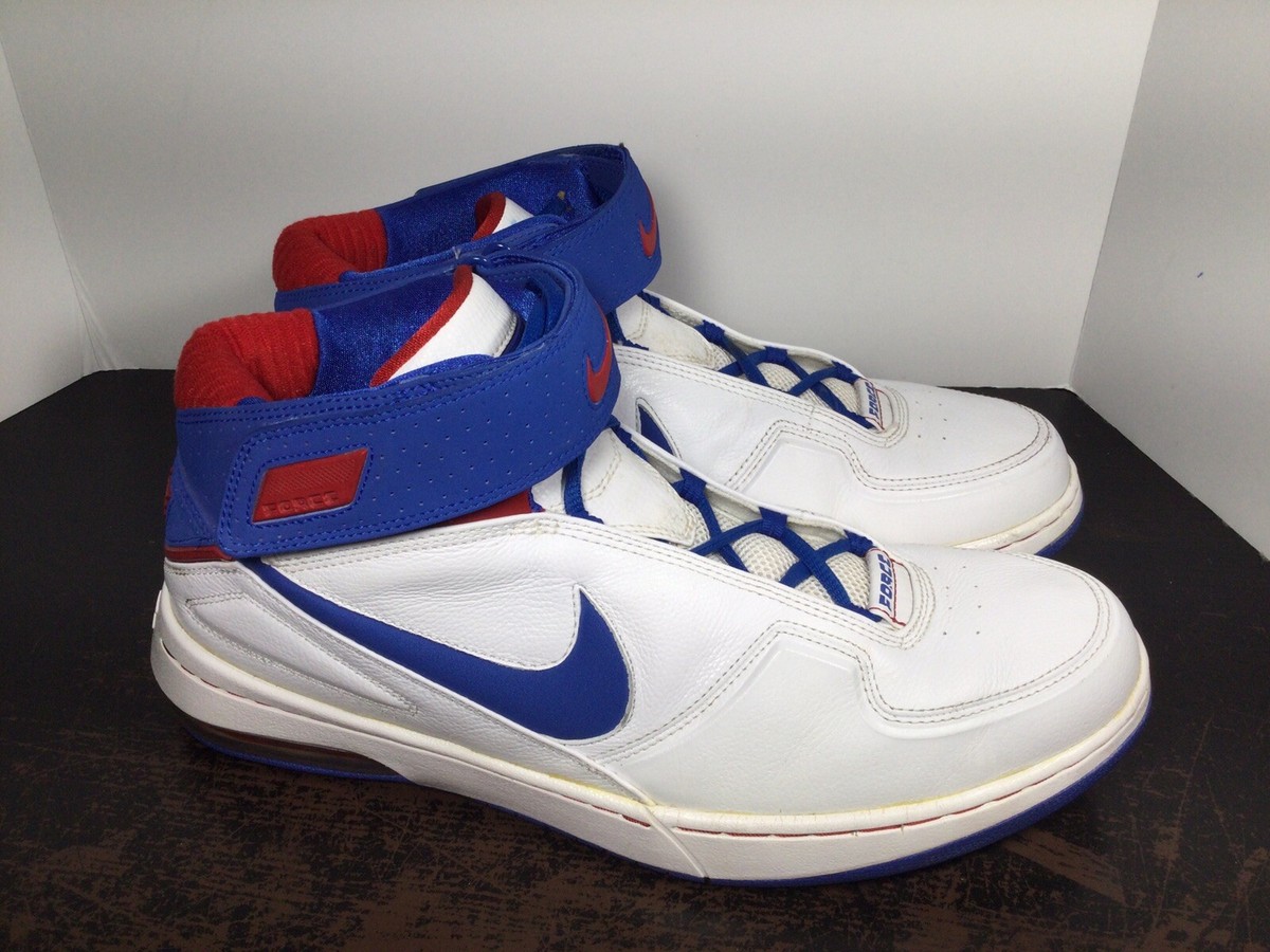 Vintage 2006 NIKE AIR FORCE Red & Blue & White Men's Size 13.5