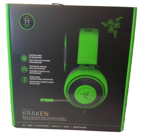 Razer Kraken Gaming Headset for PC/Xbox/PS4/Nintendo Switch Green - Picture 2 of 12