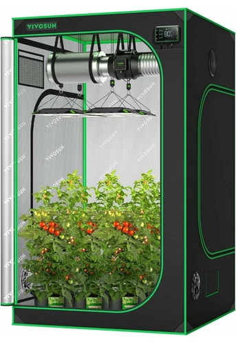 VIVOSUN S448 4x4 Grow Tent 48"x48"x80" High Reflective Mylar Non Toxic
