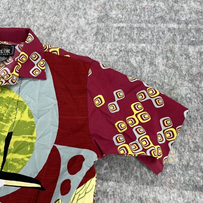 La Rocka London BC Ethic Mens Beatnik Psychedelic Rare Button Up