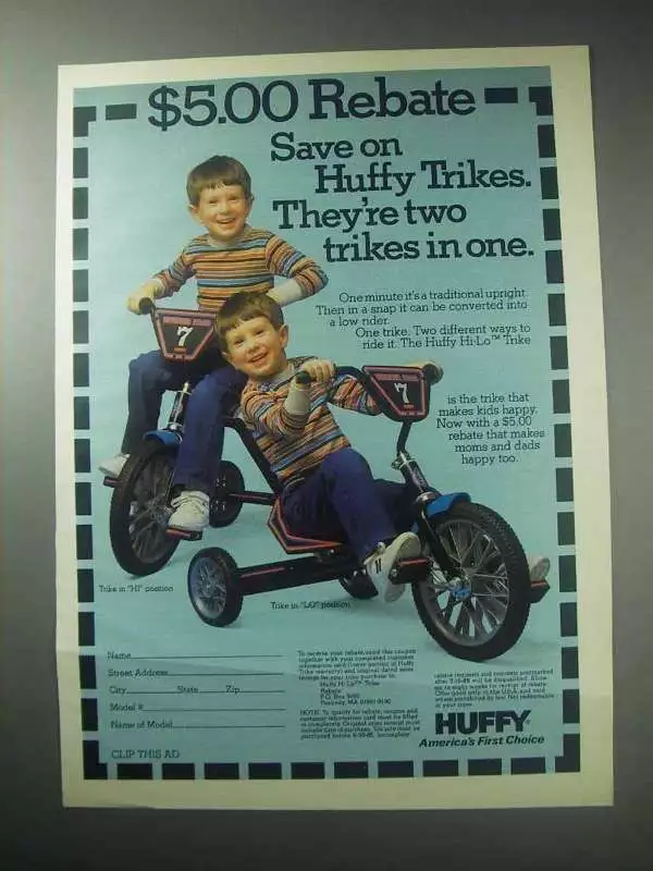 Huffy hi low trike cheap