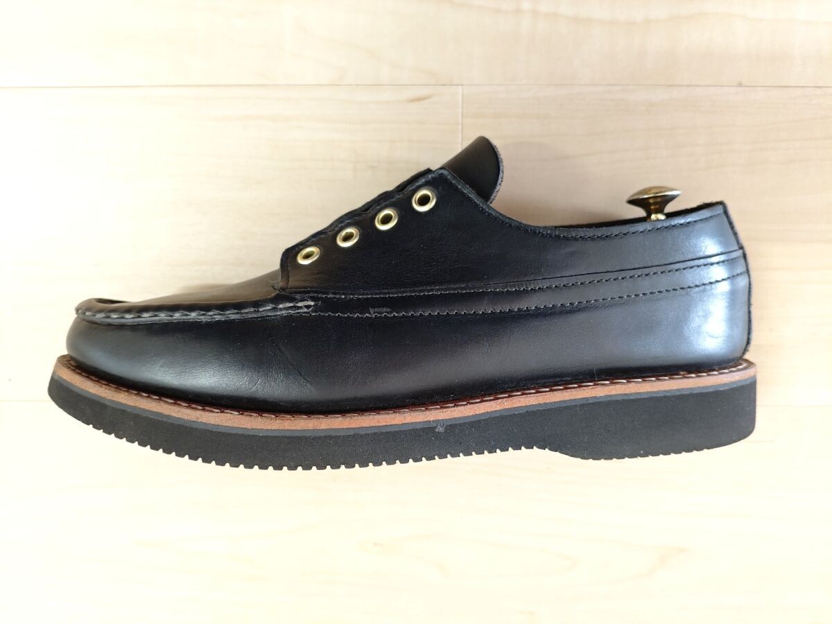 Russell Moccasin Fishing Oxford US 8 E Black Chromexcel Russell Moccasin Fishing Oxford US 8 E Black Chromexcel