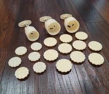 MOONCAKE Scallop Shaped CAKE MOLD/Press 19 Pieces FOR Fondant CAKES Cookies