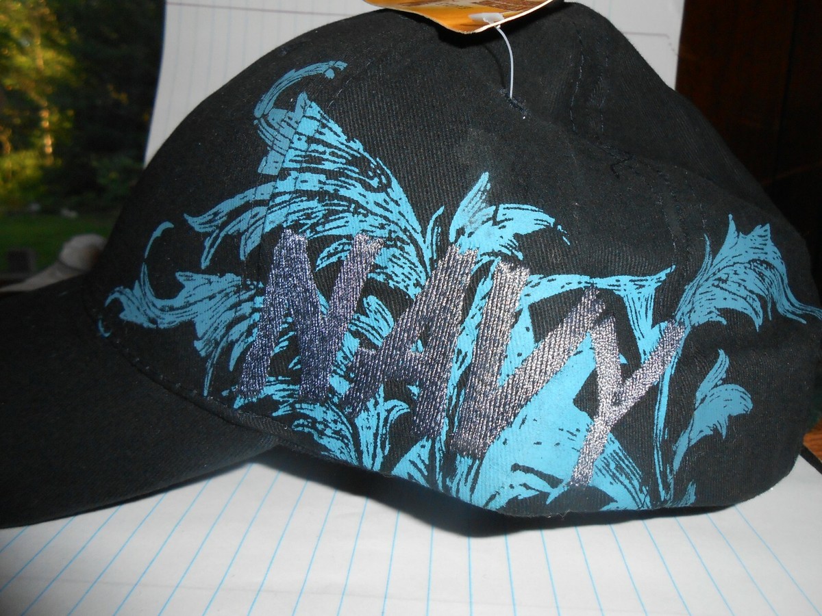 Ladies Navy Floral Baseball Hat Cap Eagle Crest Embrodiered  display picture 3
