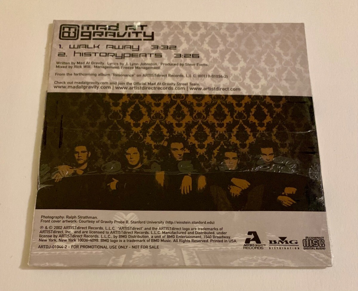 Promo CD Single - Mad At Gravity - Walk Away / Historypeats (2002
