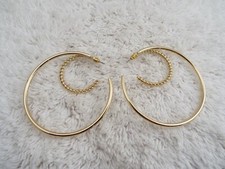 Goldtone Hoop Pierced Earrings J31 