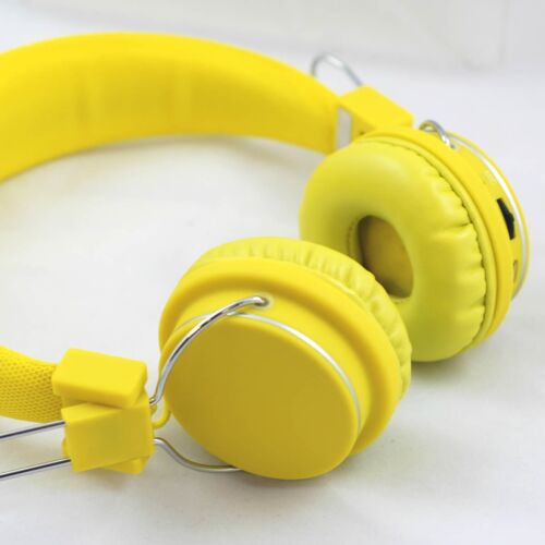 Bluetooth Headphones Wireless Hi-Fi Headset With MIC Yellow For Kids Children UK - Picture 5 of 8