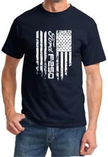 Ford F-250 F250 Pickup Truck Patriotic Flag Design Tshirt NEW