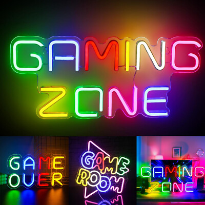 Neon LED Nachtlicht Wand Deko Lampe Laden Beleuchtung Gaming Zone LED Neon