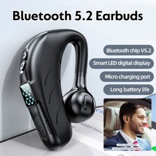 Bluetooth Headset Wireless Bluetooth Earpiece Single Ear Hook Driver Trucker