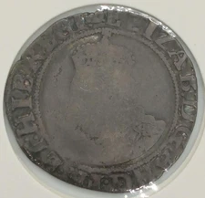 (1594-6) Elizabeth I 1 Silver Hammered Shilling - mm: Woolpack - Spink S-2577