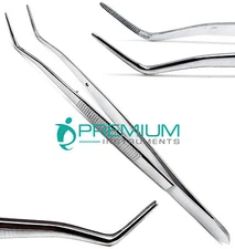 Foil Meriam Tweezer 16cm Dental Dressing Angled Tip Surgical Forcep Instruments