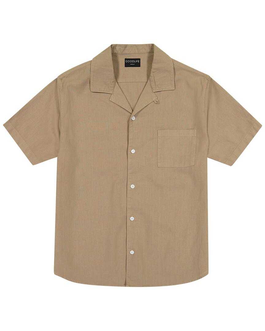 Рубашка из льняной смеси с воротником-стойкой Goodlife Clothing Camp Мужская S