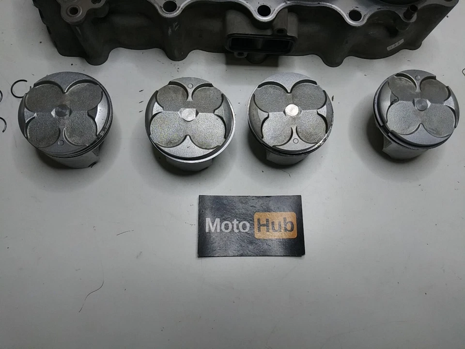 03 04 Ninja ZX6R ZX636 2004 OEM jarras de cilindro con pistones a cilindros a juego Foto 3 de 4