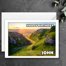Personalised Birthday Card Winnats Pass, Peak District for Men Women Girl Boy