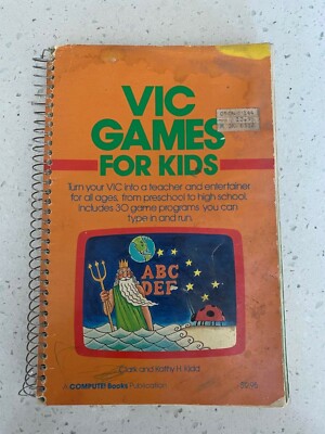 COMPUTES VIC GAMES FOR KIDS VIC 20 VINTAGE COMMODORE COMPUTER BOOK ...