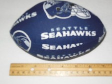 NFL Seattle SEAHAWKS fabric football - 7" long, NEW, hand-crafted
