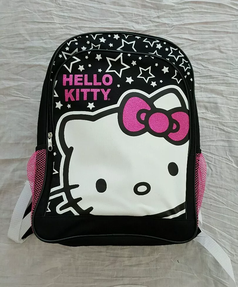 Hello Kitty Bows And Stripes 16 Backpack With One Front Pocket