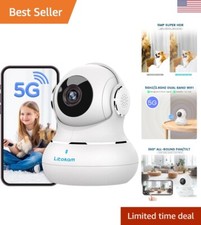 5MP WiFi Home Security Camera - AI Motion Detection  2-Way Audio - Night Vision