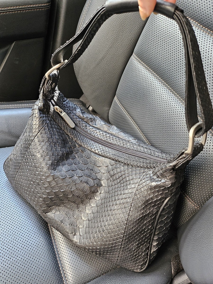 Sun Remy 1971 Python Snake Skin Black Shoulder Tote Bag | eBay Sun Remy 1971 Python Snake Skin Black Shoulder Tote Bag | eBay