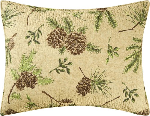 Woodland Retreat King Quilt Set with 2 Shams - Rustic Nature-Inspired Design - Picture 4 of 4