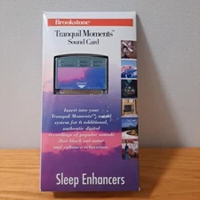 Brookstone Tranquil Moments Sound Card Sleep Enhancers 6 Authentic Noise Block