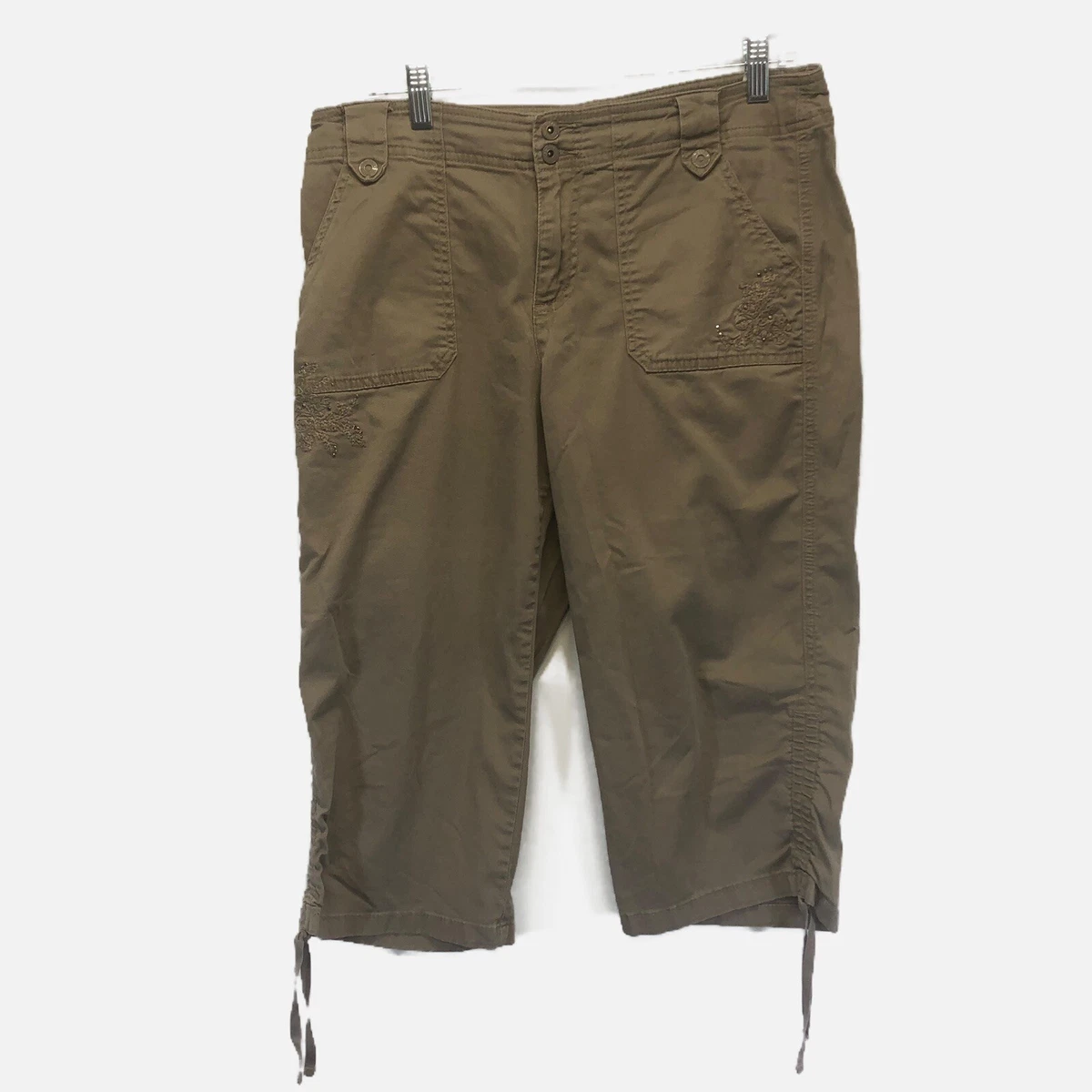 Gloria Vanderbilt Women s Cargo Capri Pants Size Stretch 10